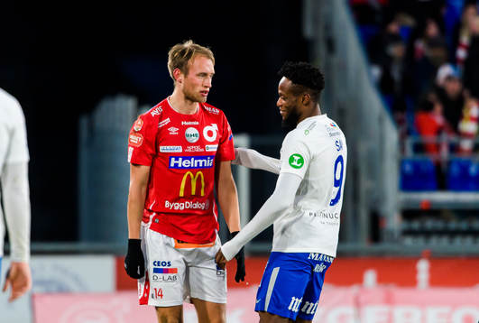 Degerfors Villiam Dahlström och IFK Norrköpings Samuel