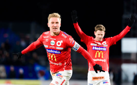 Degerfors Oliver Ekroth jublar