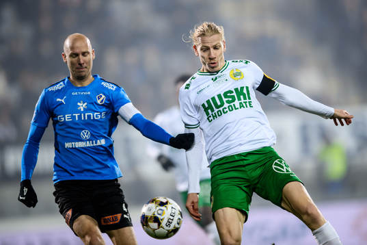 Halmstads Andreas Johansson och Hammarbys Gustav Ludwigson