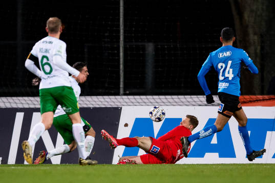 Halmstads målvakt Malkolm Nilsson Säfqvist