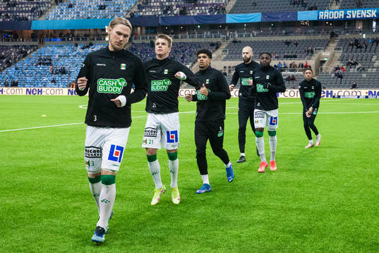 Varbergs Hampus Zachrisson med lagkamrater