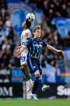 Varbergs Tashreeq Matthews och Djurgårdens Hampus Finndell