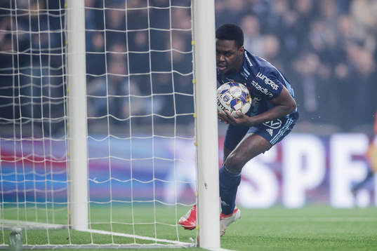Djurgårdens Joel Asoro jublar
