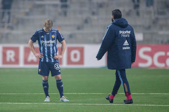 Djurgårdens Hampus Finndell deppar