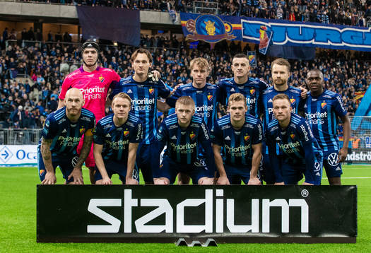 Djurgårdens startelva med målvakt Jacob Widell