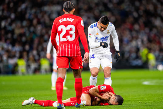 Casemiro of Real Madrid reacts