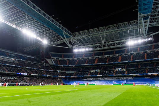 General view of Santiago Bernabé Stadium uduring the La