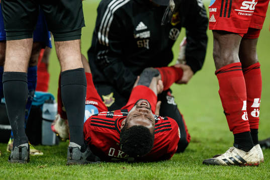 Östersunds Kalpi Wilfried Ouattara har ont