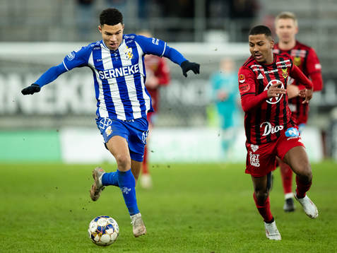 IFK Göteborgs Alexander Jallow och Östersunds Nebiyou