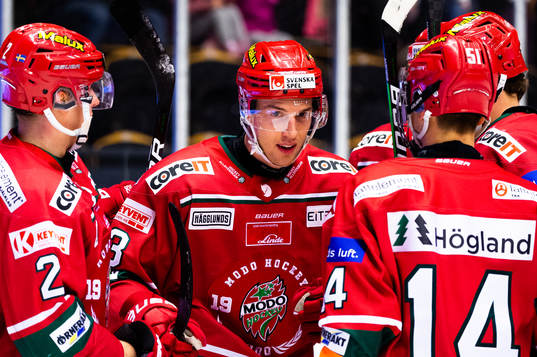 under ishockeymatchen i Hockeyallsvenskan mellan Modo och