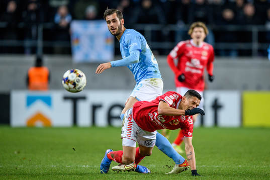Malmö FFs Adi Nalic och Kalmars Romario Pereira Sipiao