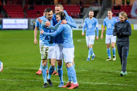 Malmö FFs Veljko Birmancevic, Franz Brorsson och Oscar