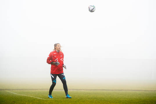 Goalkeeper Cecilie Fiskerstrand of the Norwegian women's