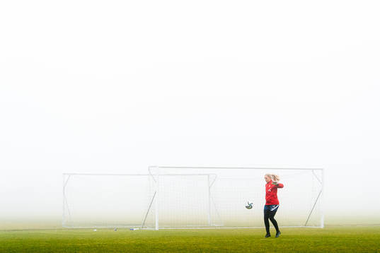 Goalkeeper Guro Pettersen of the Norwegian women's national