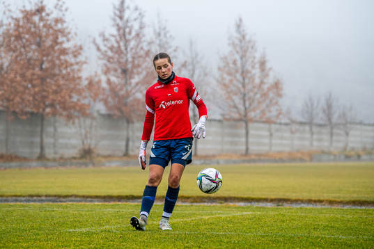 Goalkeeper Rugile Rulyte of the Norwegian women's national