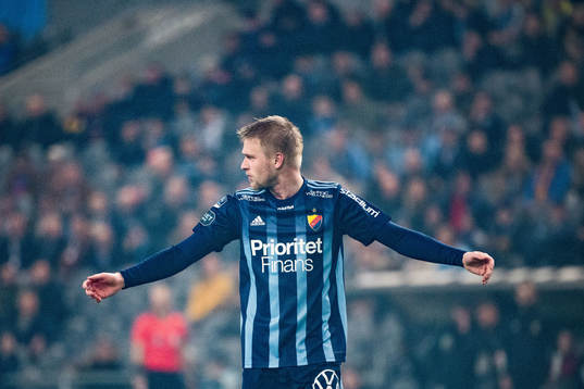 Djurgårdens Karl Holmberg deppar