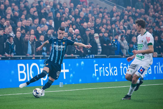Djurgårdens Haris Radetinac och Varbergs Alexander
