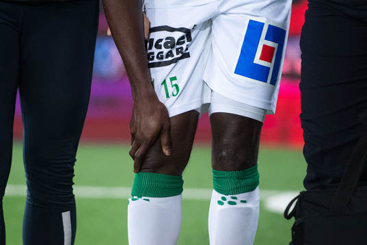 Varbergs Gideon Mensah har ont