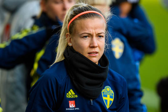 Hanna Glas of the Swedish women's national football team