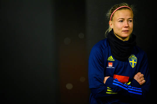 Hanna Glas of the Swedish women's national football team is