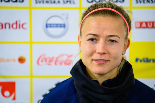 Hanna Glas of the Swedish women's national football team is