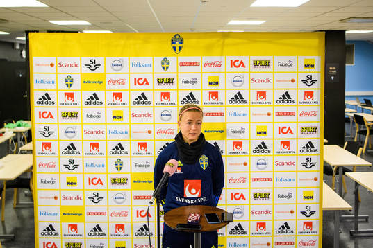 Hanna Glas of the Swedish women's national football team is