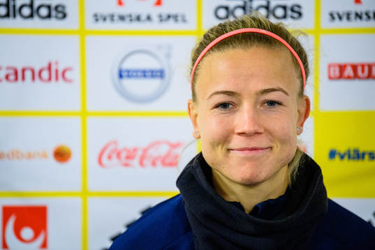 Hanna Glas of the Swedish women's national football team is