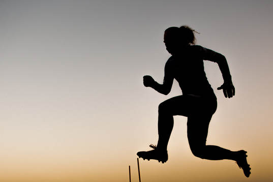 The silhouette of Synne Skinnes Hansen of the Norwegian