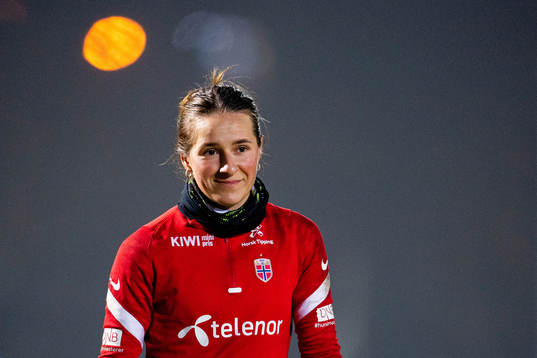 Goalkeeper Rugile Rulyte of the Norwegian women's national