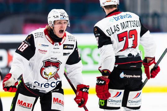 Malmö Redhawks Marcus Sylvegård reagerar