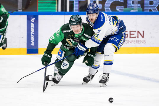 Färjestads Gustav Rydahl och Leksands Jesper Kandergård