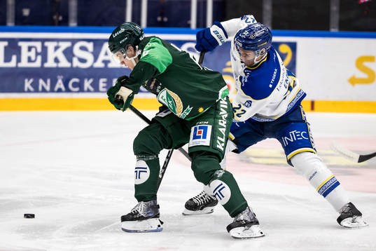 Färjestads Martin Johansson och Leksands Tobias Ekberg