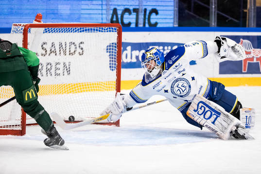 0-2 bakom Leksands målvakt Kasimir Kaskisuo