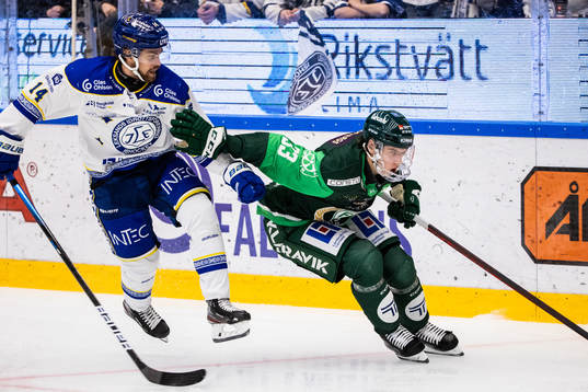Leksands Oskar Lang och Färjestads Albert Johansson