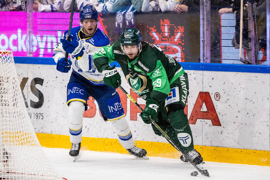 Leksands Calle Själinoch Färjestads Linus Johansson