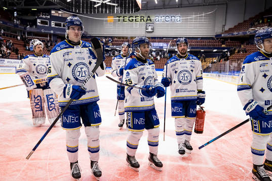 Leksands spelarna jublar