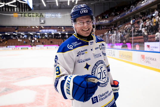 Leksands Patrik Zackrisson jublar