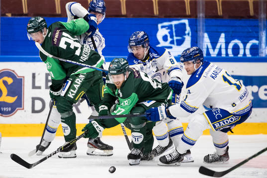 Färjestads Pontus Widerström och Leksands Martin Karlsson