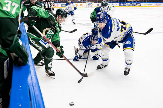 Leksands Emil Heineman och Färjestads Albert Johansson
