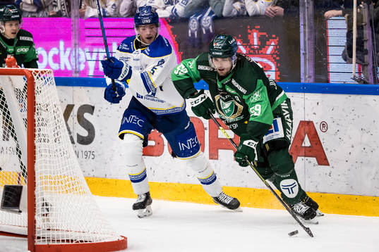 Leksands Calle Själin och Färjestads Linus Johansson