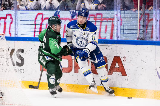 Färjestads Joel Nyström och Leksands Martin Karlsson