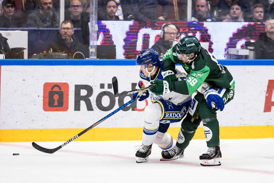 Leksands Carter Ashton och Färjestads Linus Johansson