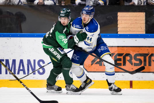Färjestads Joel Nyström och Leksands Carter Ashton