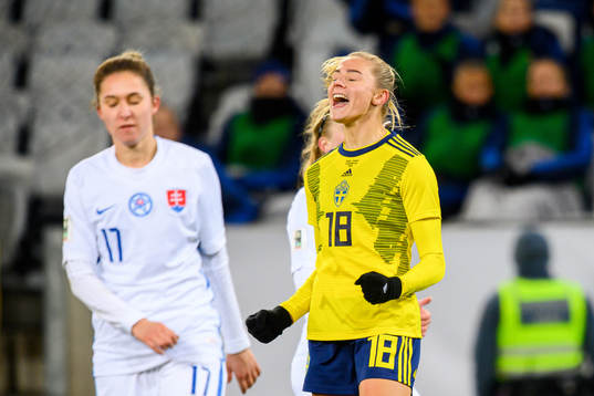 Fridolina Rolfö of Sweden celebrates the 2-0 goal