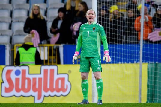 Goalkeeper Hedvig Lindahl of Sweden