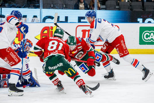 Frölundas Johan Sundström och Oskarshamns Wiliam Worge