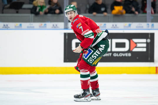 Frölundas Simon Edvinsson grimaserar