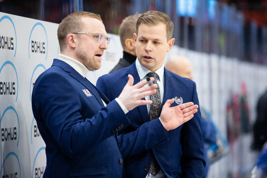 Oskarshamns assisterande tränare Jeff Jakobs och tränare