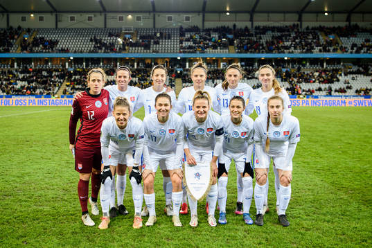 Players of Slovakia pose for a team photo