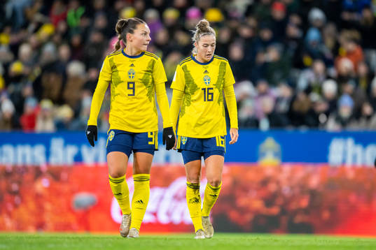 Filippa Angeldahl of Sweden looks dejected